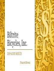 BILTRITE BICYCLES AUDIT CASE SOLUTION Ebook Reader